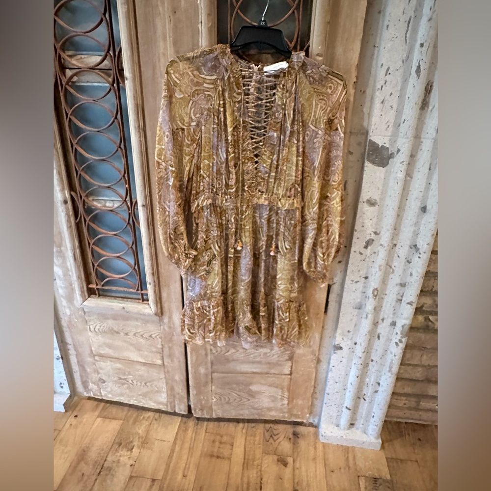 Multicolor Zimmerman concert lace up dress